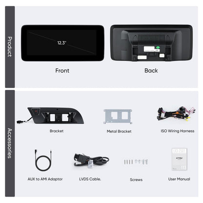 TOPTAKTILAutoradio 12,3" pour Audi A4/A5/S4/S5 B8 (2009 - 2016) avec CarPlay & Android Auto