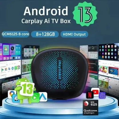 TOPTAKTILAdaptateur CarPlay Sans Fil AI – Android 13 | GPS | RAM 8G| Stockage 128G
