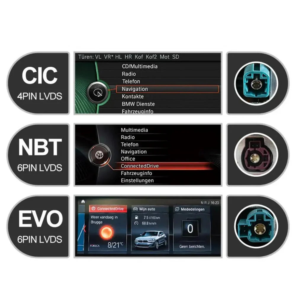TOPTAKTILBMW 3 4 2011 - 2019 Series F30 F31 F32 F33 F34 F36 Android 15 CarPlay & Android Auto Autoradio NBT EVO