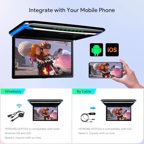 TOPTAKTILÉcran TFT 17.3" Full HD 1080P – Lecteur de Toit Voiture avec Casque IR NoirÀ domicile