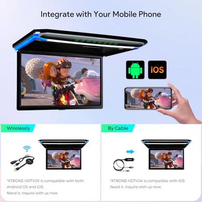 TOPTAKTILÉcran TFT 17.3" Full HD 1080P – Lecteur de Toit Voiture avec Casque IR NoirÀ domicile