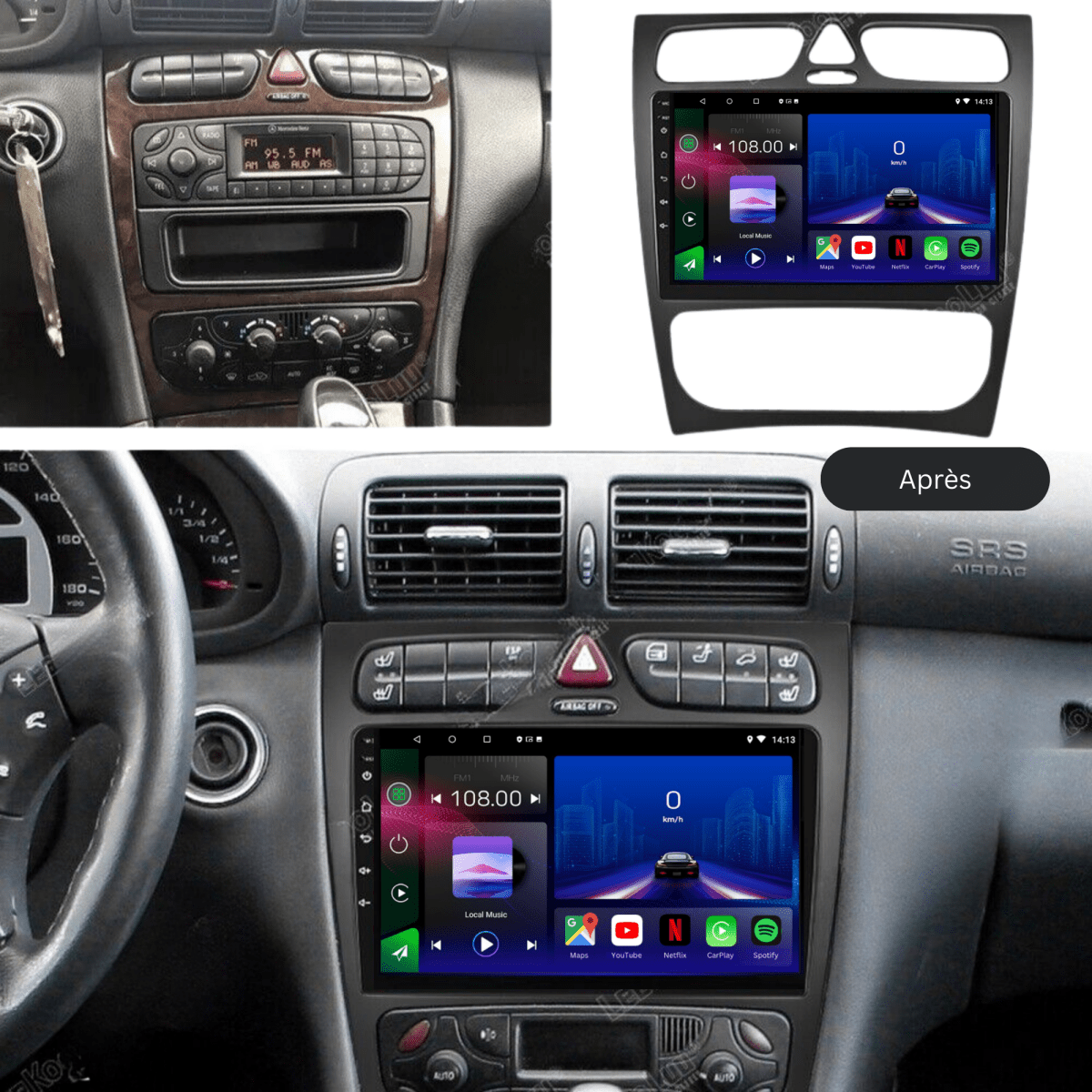 TOPTAKTILMercedes C Class W203 | 2000 - 2010 | Android 15 autoradio | Apple CarPlay | Android Auto