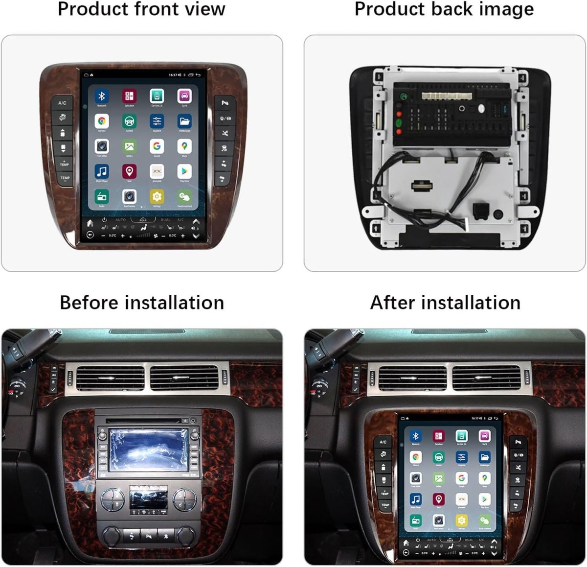 TOPTAKTILAutoradio Android 15 Double Din pour Chevrolet/GMC (2007 - 2013) - CarPlay Sans Fil, 8Go RAM + 256Go, GPS, 5G WiFi, Écran QLED 1920x720Oui