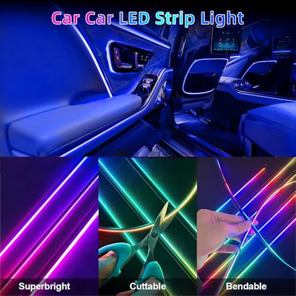 TOPTAKTILKit LED pour Voiture RGB - 16 Millions de Couleurs avec Contrôle App
