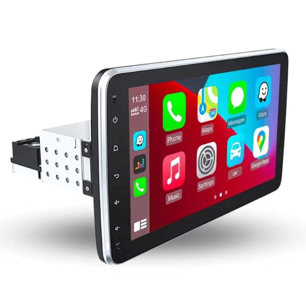 TOPTAKTILUniversal | Écran de 10 pouces | Din simple 360 | Android 15 Autoradio | Apple CarPlay | Android Auto