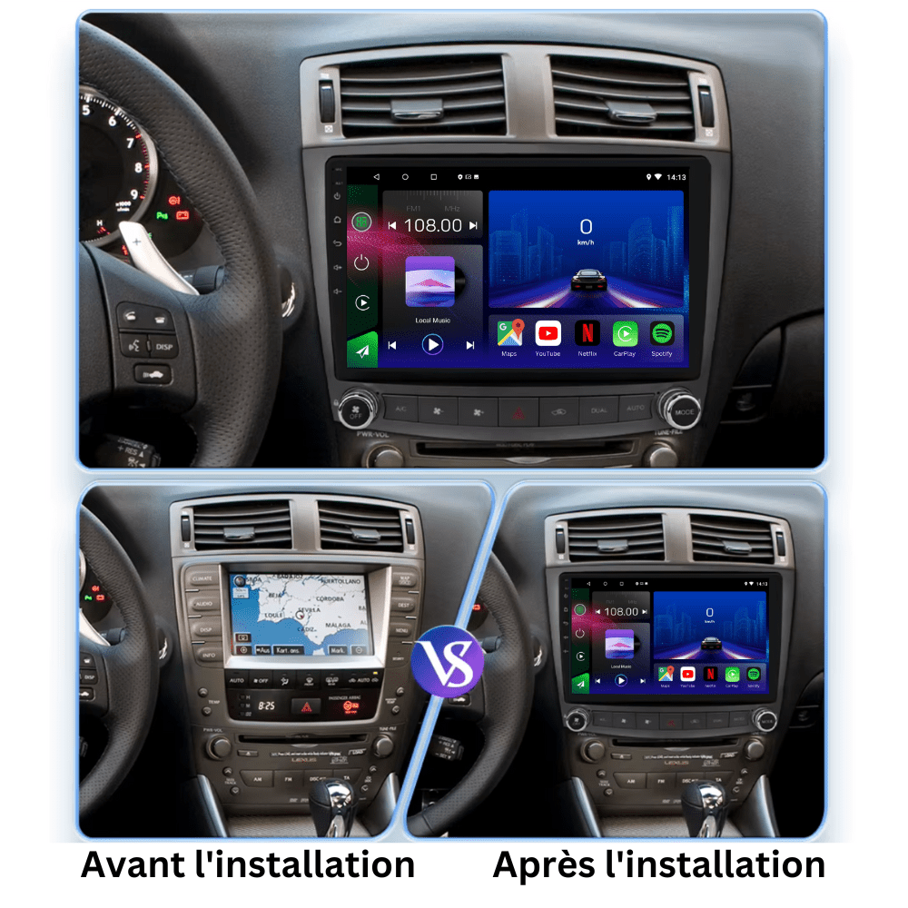 TOPTAKTILLexus IS 250 200 300 350 | 2006 - 2012 | Android 15 autoradio | Apple CarPlay | Android Auto