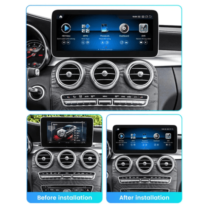 TOPTAKTILMercedes C Class GLC V - Class Vito 2014 - 2019 W205 X253 W446 Android 15 Autoradio CarPlay & Android Auto