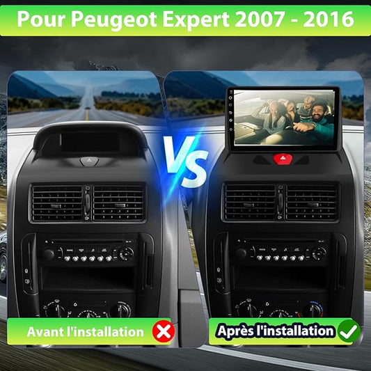 TOPTAKTILCitroen Jumpy | Peugeot Expert | Fiat Scudo | Toyota Proace | 2007 - 2016 | Android 15 autoradio | Apple CarPlay | Android Auto