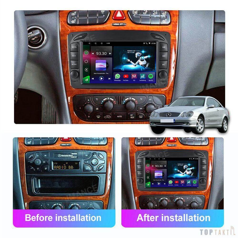 TOPTAKTILMercedes Benz Clk - W209 1998 - 2004 | autoradio | Android 15 | Écran Tactile | CarPlay | Bluetooth | GPSÀ domicile