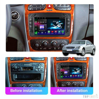 TOPTAKTILMercedes Benz Clk - W209 1998 - 2004 | autoradio | Android 15 | Écran Tactile | CarPlay | Bluetooth | GPSÀ domicile