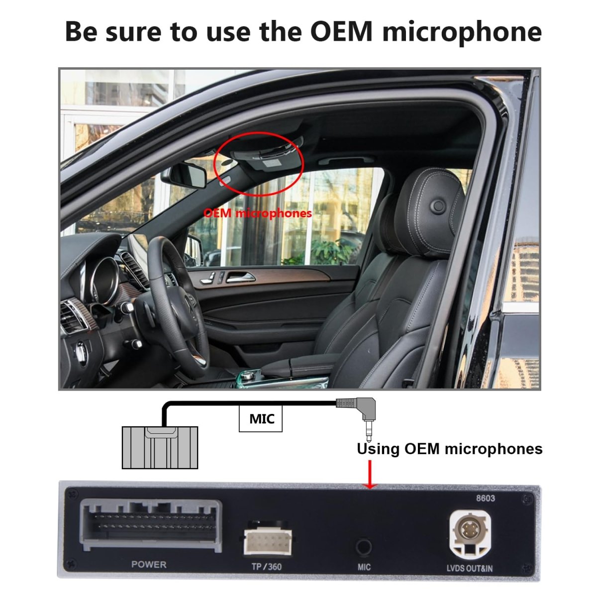 TOPTAKTILKit de Rétrofit CarPlay & Android Auto Mercedes - Benz C - Class W205 & GLC X253 (2016 - 2019, NTG5.0)
