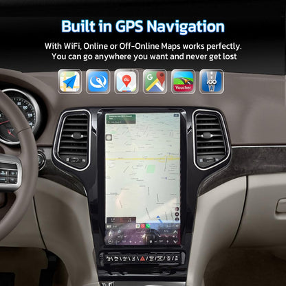 TOPTAKTILJeep Grand Cherokee 2014 - 2022 | Autoradio 13.6'' Android 12, GPS, CarPlay, 128GB