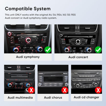 TOPTAKTILÉcran Tactile 10.25″ Wireless Carplay Android Auto pour Audi B8 B8.5 A4 S4 A5 S5 RS4 RS5 2009 - 2016
