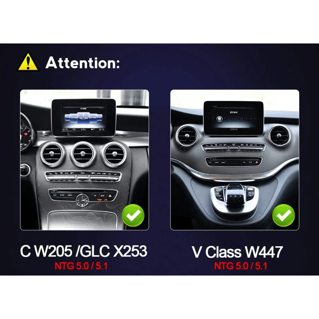 TOPTAKTILMercedes C Class GLC V - Class Vito 2014 - 2019 W205 X253 W446 Android 15 Autoradio CarPlay & Android Auto
