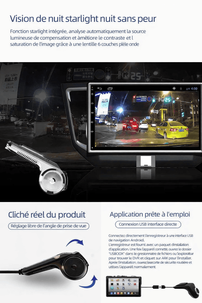 TOPTAKTILDVR | Caméra embarquée | USB | Full HD | Vision nocturne