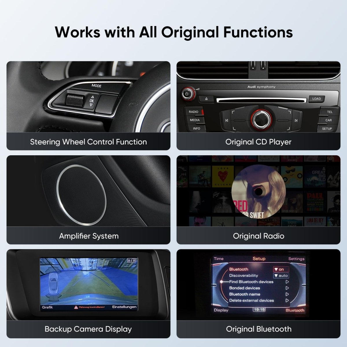 TOPTAKTILAutoradio 12,3" pour Audi A4/A5/S4/S5 B8 (2009 - 2016) avec CarPlay & Android Auto