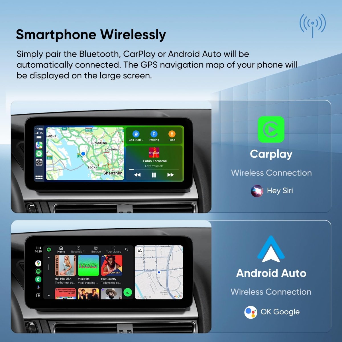 TOPTAKTILAutoradio 12,3" pour Audi A4/A5/S4/S5 B8 (2009 - 2016) avec CarPlay & Android Auto