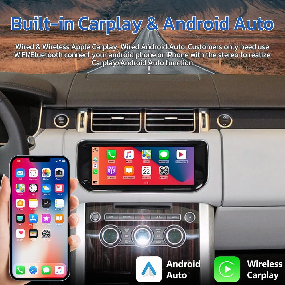 TOPTAKTILÉcran Tactile Android 10.25" pour Land Rover Range Rover Sport L494 &amp; Vogue L405 – Mise à jour multimédia premium