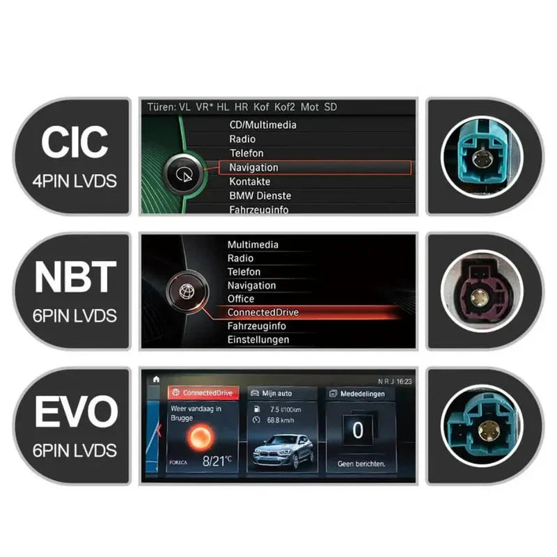 TOPTAKTILBMW X3 X4 2010 - 2018 F25 F26 Android 15 CarPlay & Android Auto Autoradio CIC NBT EVO
