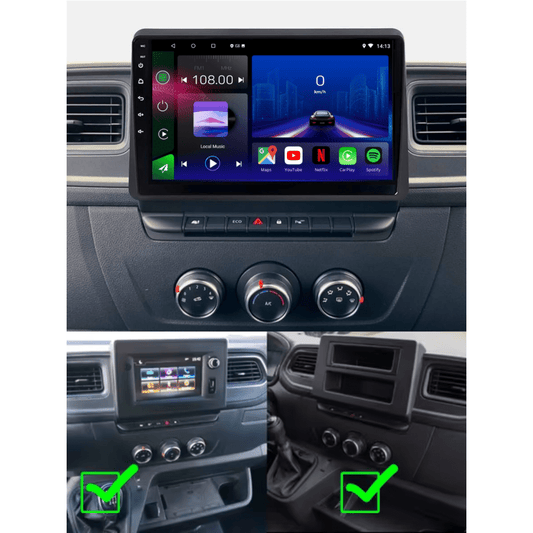 TOPTAKTILRenault Master | Opel Movano B | Nissan NV400 2019 - 2025 | Android 15 autoradio | Apple CarPlay | Android Auto
