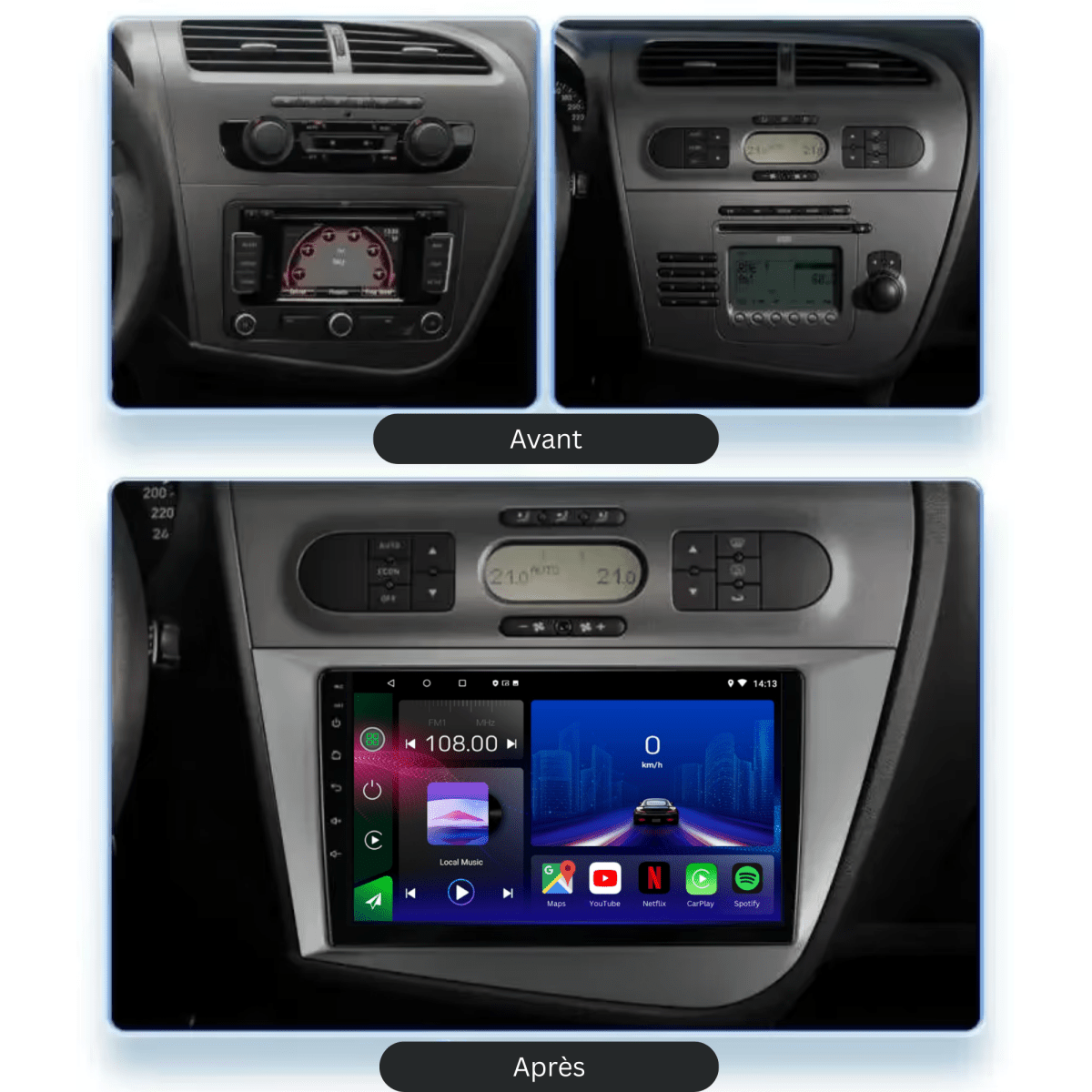 TOPTAKTILSeat Leon 2 MK2 | 2005 - 2012 | Android 15 autoradio | Apple CarPlay | Android Auto
