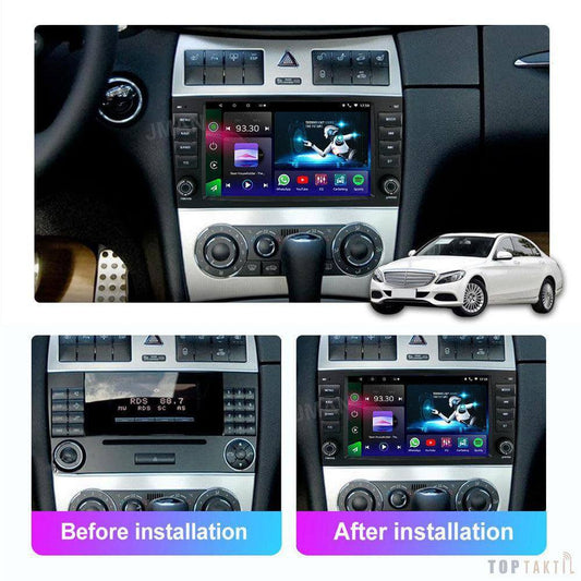TOPTAKTILMercedes C Class W209 2005 2006 | autoradio | Android 15 | Écran Tactile | CarPlay | Bluetooth | GPSÀ domicile