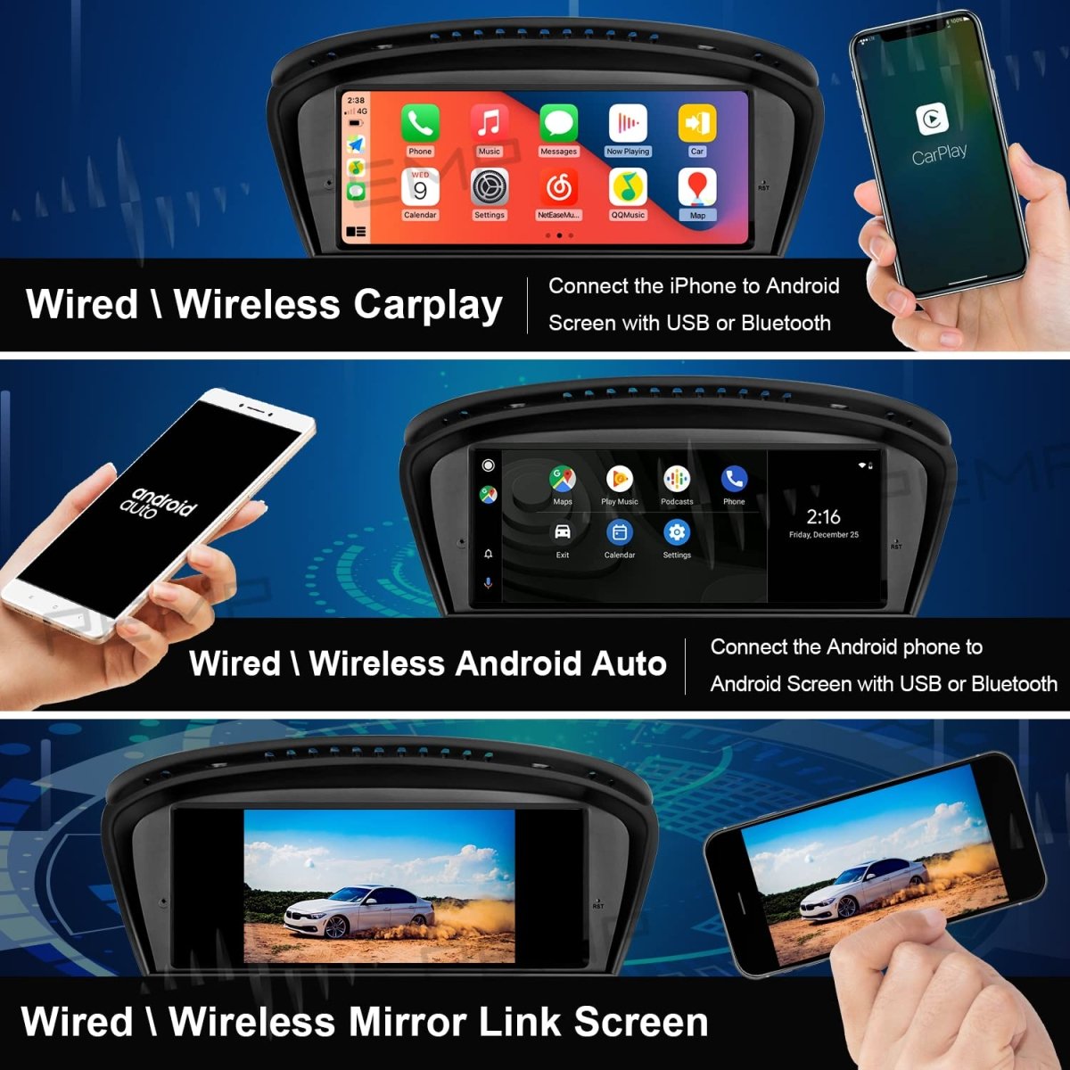 TOPTAKTILKit de Rétrofit CarPlay & Android Auto Mercedes - Benz Classe C W205 & GLC X253 (2016 - 2019, NTG5.0)