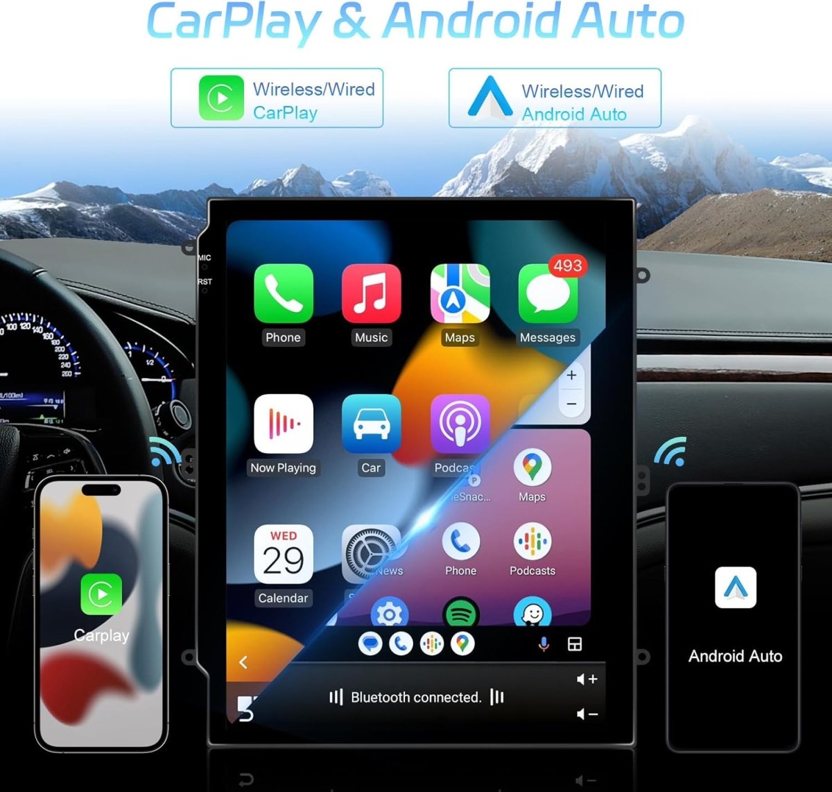 TOPTAKTILAutoradio Android 15 Double Din pour Nissan 370Z (2005 - 2019) - CarPlay Sans Fil, 8Go/256Go, Écran QLED