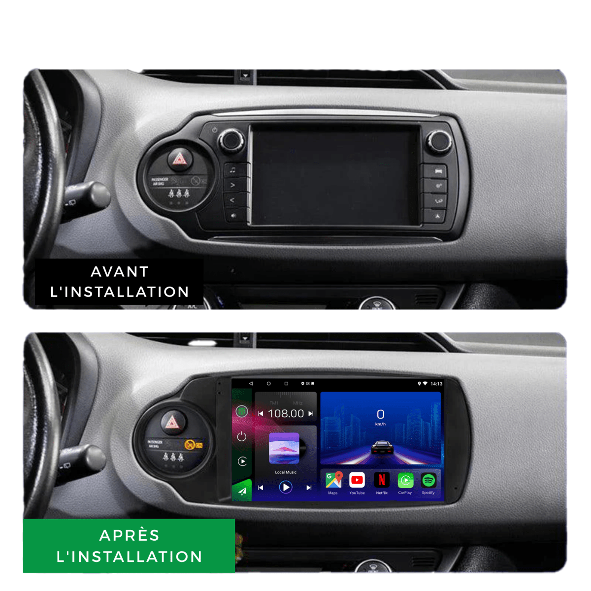 TOPTAKTILToyota Yaris | 2012 - 2017 | Android 15 autoradio | Apple CarPlay | Android Auto