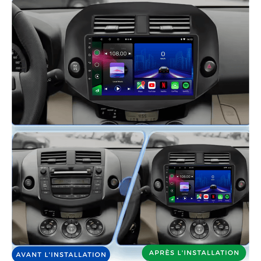TOPTAKTILToyota RAV4 | 2007 - 2011 | Android 15 autoradio | Apple CarPlay | Android AutoÀ domicile