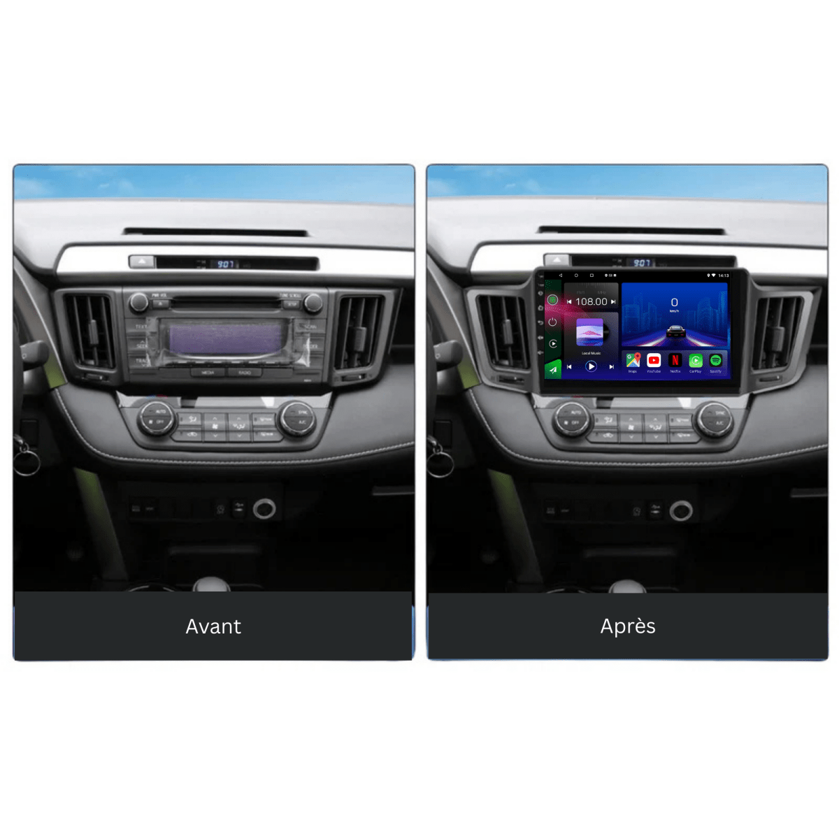 TOPTAKTILToyota RAV4 | 2013 - 2018 | Android 15 autoradio | Apple CarPlay | Android Auto