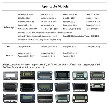 TOPTAKTILVolkswagen | Seat | Skoda | Écran 8 Pouces | Android 15 autoradio | Apple CarPlay | Android Auto