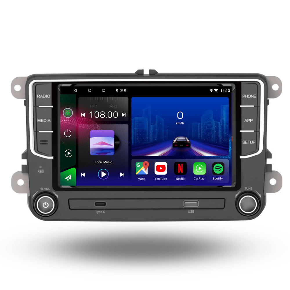TOPTAKTILVolkswagen | Seat | Skoda | Écran 7 Pouces | Android 15 autoradio | Apple CarPlay | Android Auto