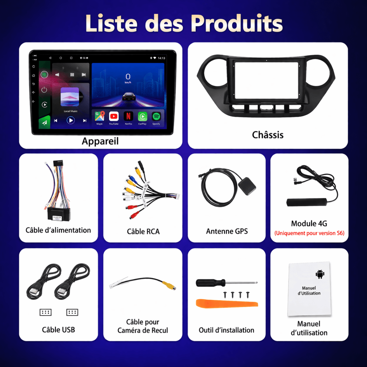 TOPTAKTILHyundai i10 | 2014 - 2017 | Android 15 autoradio | Apple CarPlay | Android Auto