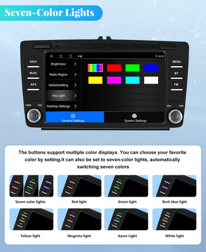 TOPTAKTILAutoradio Android 8" Spécial Skoda 4 Go RAM + 64 Go ROM