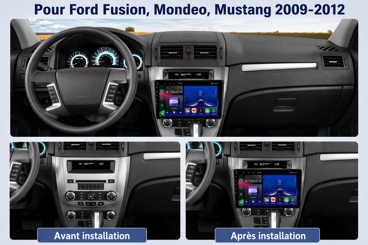 TOPTAKTILFord Fusion Mondeo | 2009 - 2012| Android 15 | CarPlay | Bluetooth | GPS Intégré