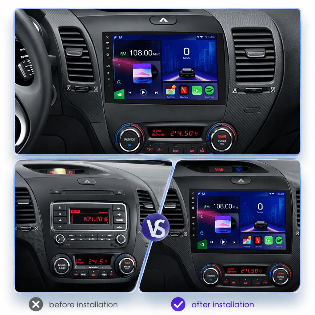 TOPTAKTILKIA Cerato | 2013 - 2017 | Android 15 autoradio | Apple CarPlay | Android Auto
