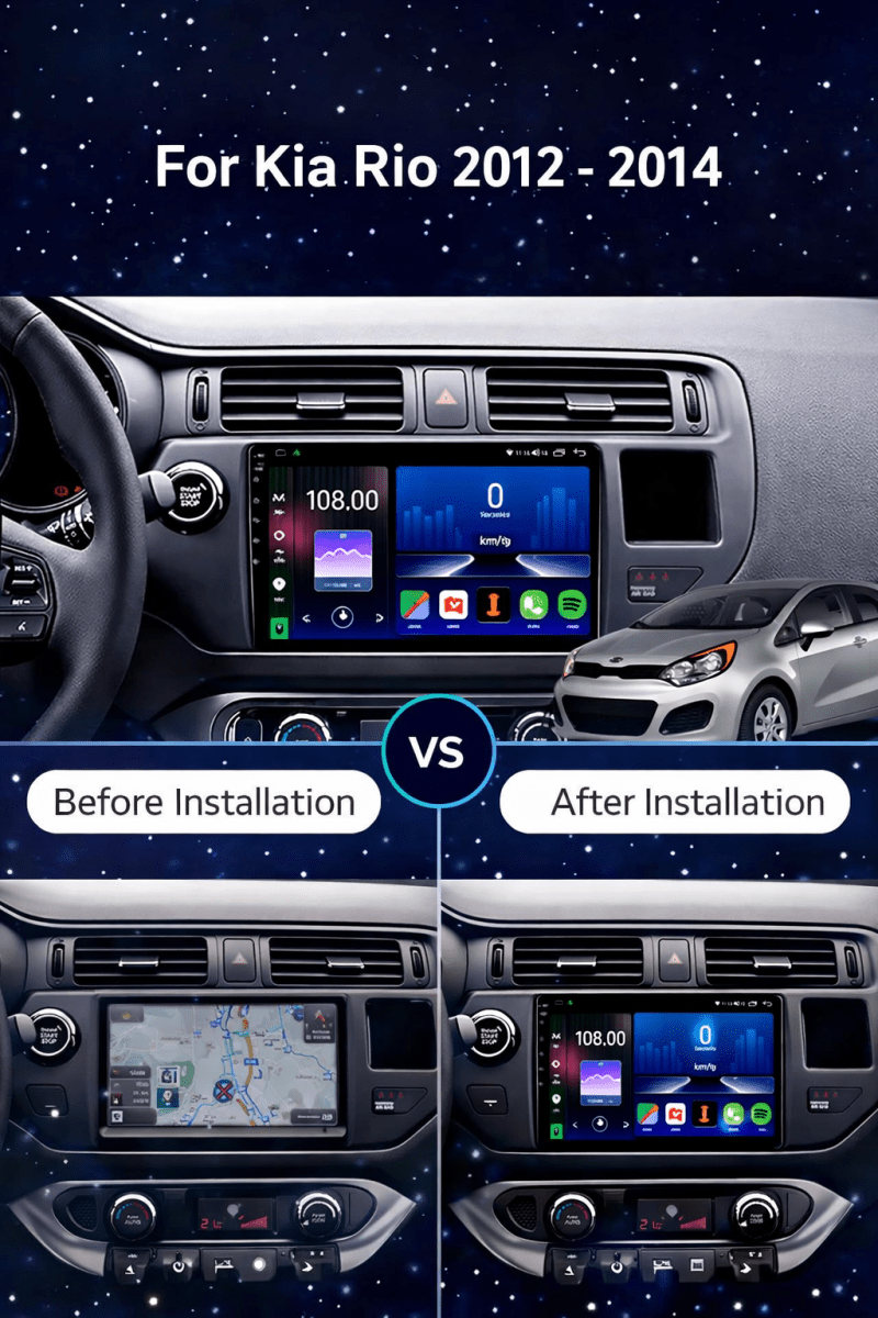 TOPTAKTILKIA RIO 2012 - 2014 | Android 15 autoradio | Apple CarPlay | Android Auto