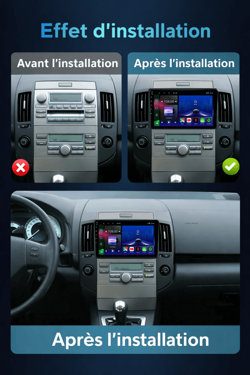 TOPTAKTILToyota Verso Corolla |2004 - 2009| Android 15 autoradio | Apple CarPlay | Android Auto