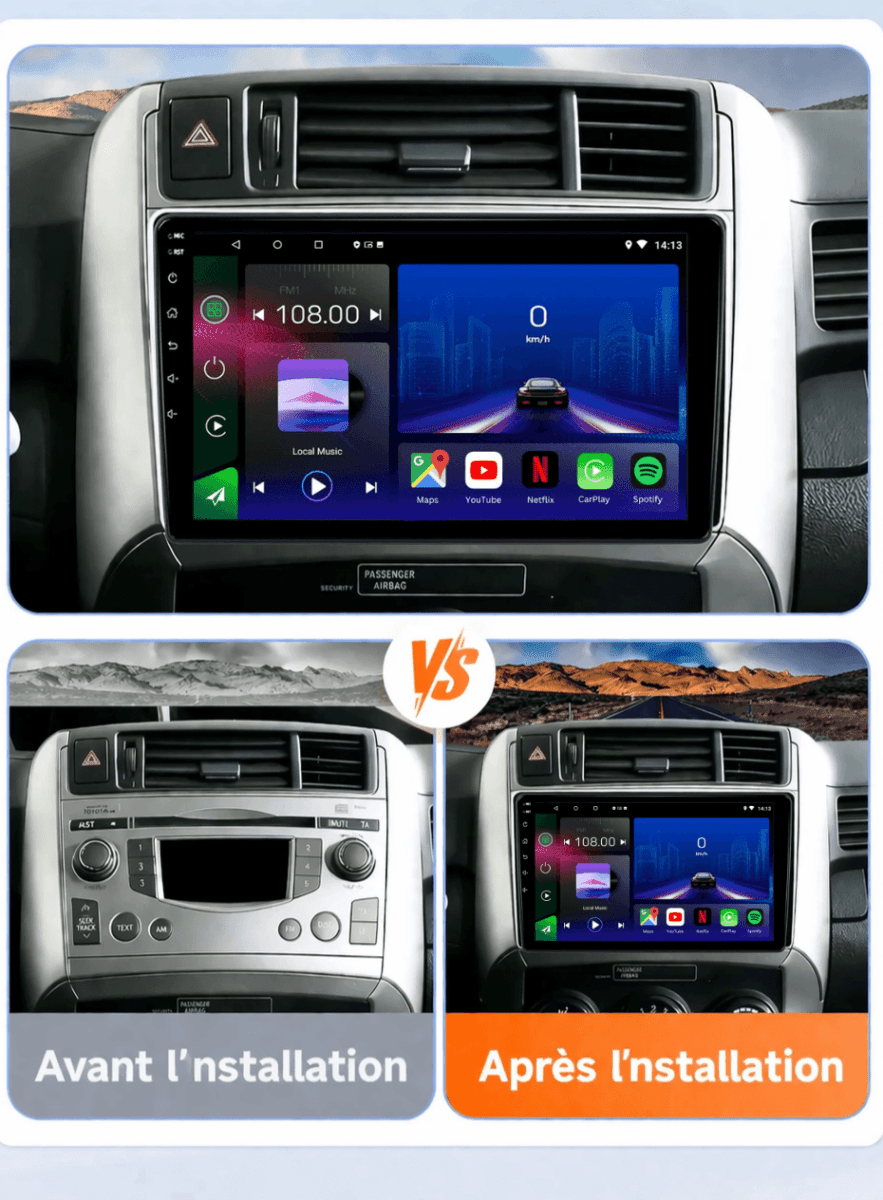 TOPTAKTILToyota Verso Corolla |2010 - 2018| Android 15 autoradio | Apple CarPlay | Android Auto
