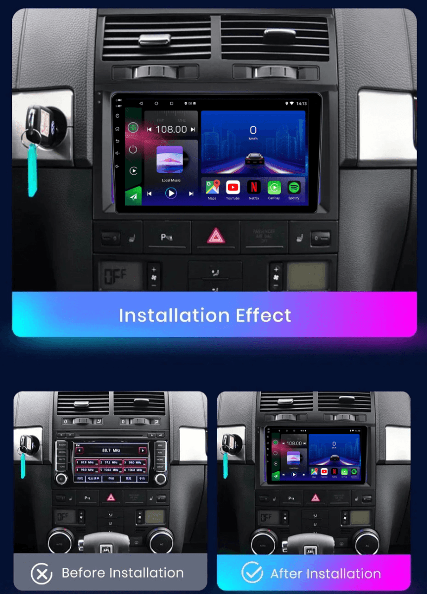 TOPTAKTILVolkswagen | Touareg | 2002 - 2010 | Android 15 autoradio | Apple CarPlay | Android Auto